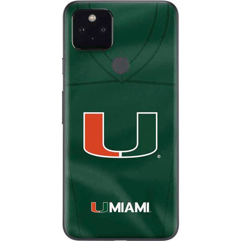 University of Miami Green Jersey Google Pixel 4a 5G Skin